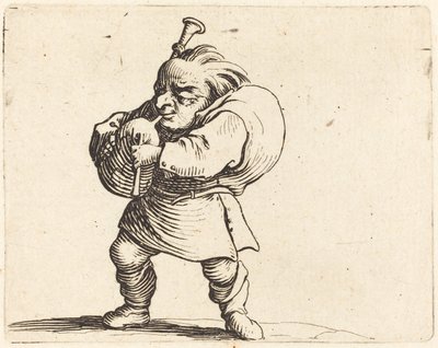Sækkepibespilleren, ca. 1622. af Jacques Callot