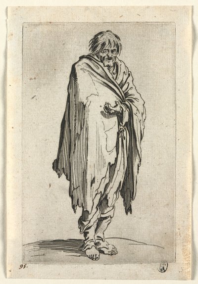 Tiggerne: Tigger uden hat eller sko, ca. 1623. af Jacques Callot