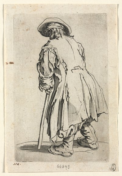 The Beggars: Old Beggar on One Single Crutch, ca. 1623. af Jacques Callot