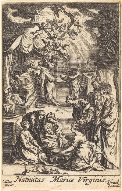Jomfruens fødsel af Jacques Callot