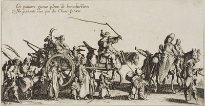 The Bohemians Marching: The Rear Guard, fra The Bohemians af Jacques Callot