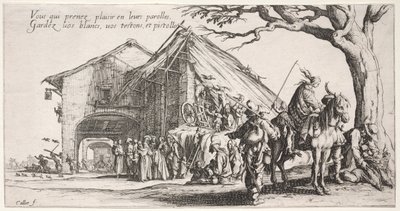 The Bohemians: The Stopping Place: The Fortune Teller, ca. 1621-1625. af Jacques Callot