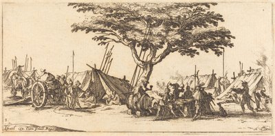 Lejren, ca. 1633. af Jacques Callot