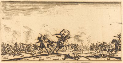 Kavalerikampen med pistoler af Jacques Callot