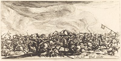 Kavalerikampen med sværd af Jacques Callot