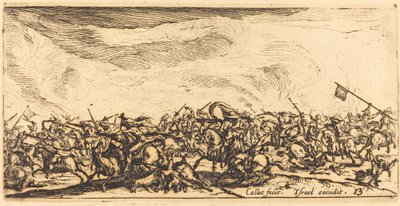 Kavalerikampen med sværd, ca. 16321634. af Jacques Callot