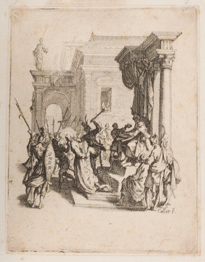 Fordømmelsen, nej. 5 af 11 fra La Petite Passion af Jacques Callot