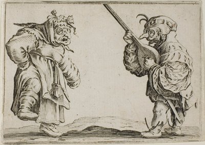 Danserne med lutten, fra The Caprices af Jacques Callot