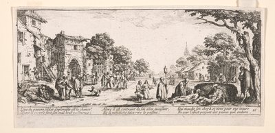 De døende ved vejkanten af Jacques Callot