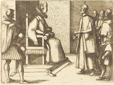 Toscanas udsending takker dronningen af Jacques Callot