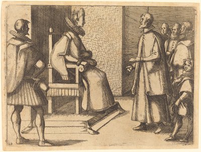 Toscanas udsending takker dronningen af Jacques Callot