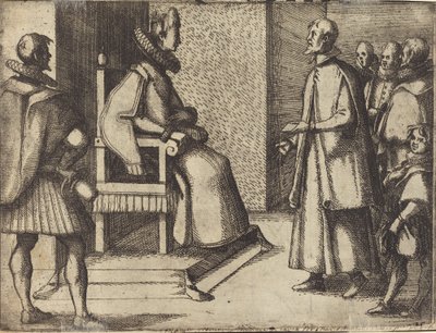 Toscanas udsending takker dronningen [verso] af Jacques Callot