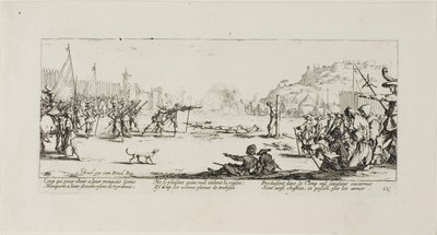 The Firing Squad, plade tolv fra The Miseries of War af Jacques Callot