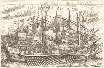Det første søslag af Jacques Callot