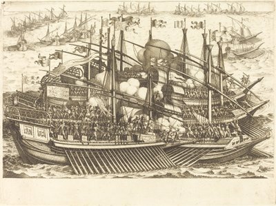 Det første søslag af Jacques Callot