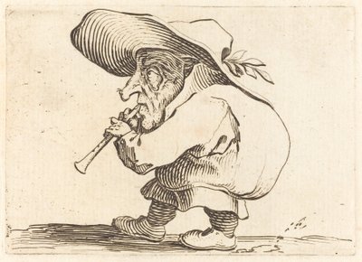 Flageolet-spilleren, ca. 1622. af Jacques Callot