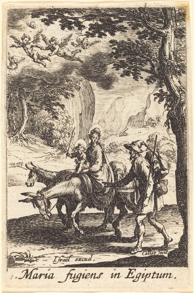 Flugten til Egypten, i eller efter 1630. af Jacques Callot