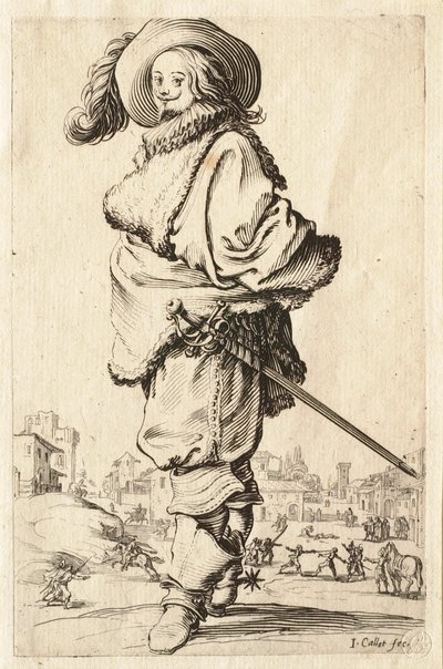 Herren i pelsfrakken af Jacques Callot