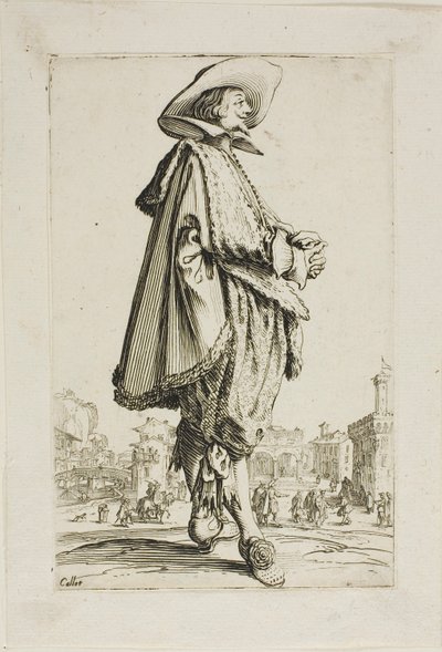 Gentleman med knyttede hænder, plade 11 fra La Noblesse af Jacques Callot