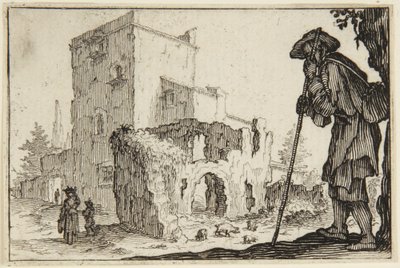Hyrden og ruinerne af Jacques Callot