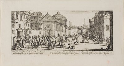 Hospitalet, tallerken femten fra The Miseries of War af Jacques Callot