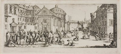 Hospitalet, planche femten fra Krigens elendighed af Jacques Callot