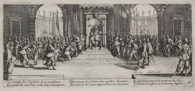 Krigens store elendighed: fordeling af vederlag af Jacques Callot