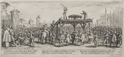 The Large Miseries of War: Execution on the Wheel af Jacques Callot