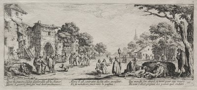 The Large Miseries of War: The Beggars and the Dying, 1633. af Jacques Callot