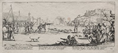 The Large Miseries of War: The Firing Squad, 1633. af Jacques Callot