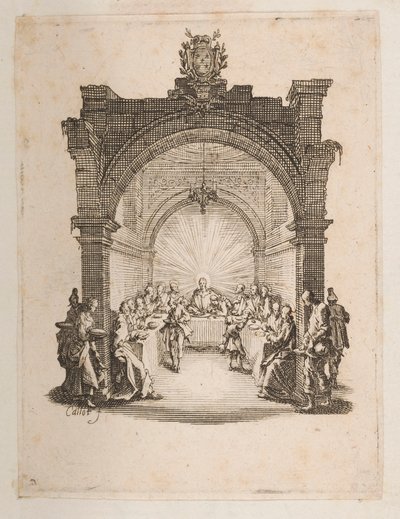 Den sidste nadver, nr. 2 af 11 fra La Petite Passion af Jacques Callot