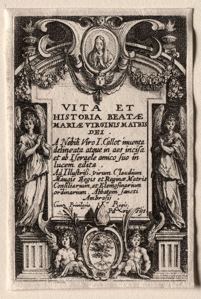 The Life of the Virgin: Frontispice af Jacques Callot