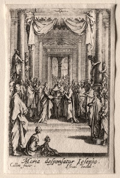 Jomfruens liv: Jomfruens ægteskab. af Jacques Callot