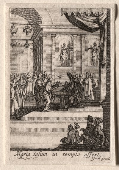 Jomfruens liv: Præsentationen af Kristus i templet af Jacques Callot