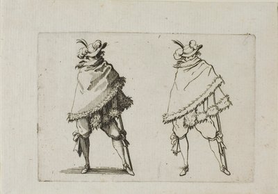 Manden indpakket i sin frakke, fra The Caprices af Jacques Callot