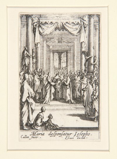 Jomfruens ægteskab, nr. 4 fra Jomfruens liv af Jacques Callot