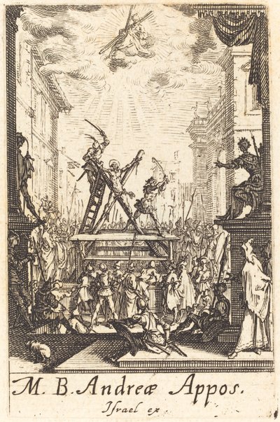 Sankt Andreas Martyrium af Jacques Callot