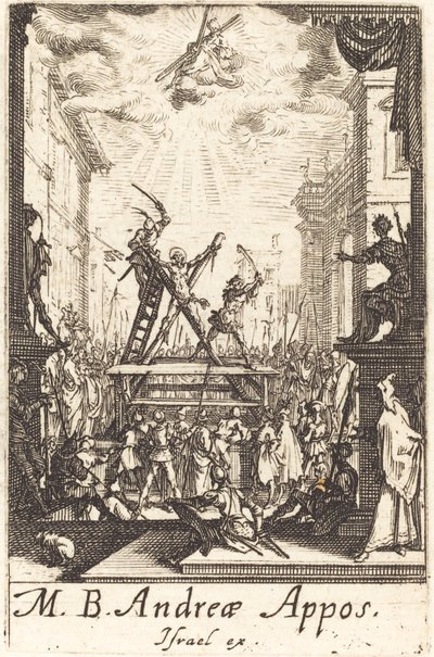 Sankt Andreas Martyrium af Jacques Callot