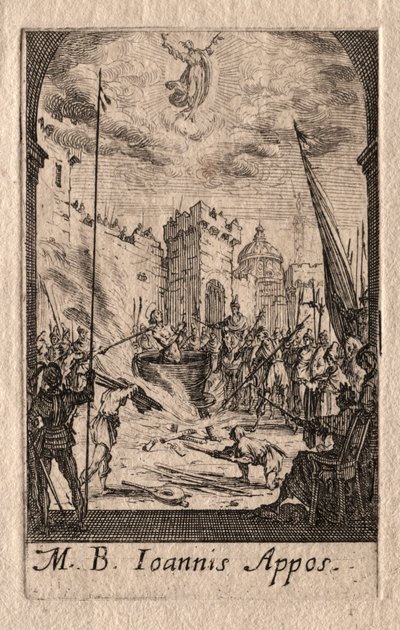 Apostlenes martyrium: Evangelisten Johannes. af Jacques Callot