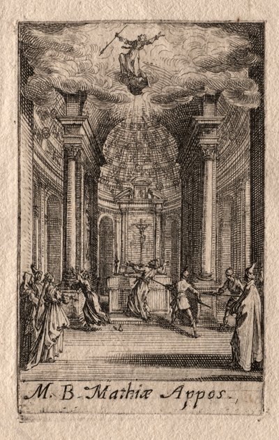 Apostlenes martyrium: Sankt Matthias af Jacques Callot