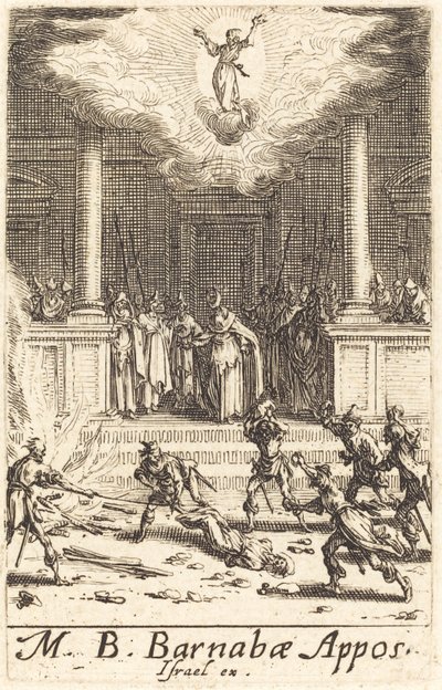Sankt Barnabas martyrium af Jacques Callot