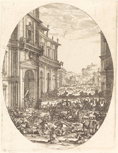 Massakren på de uskyldige, ca. 16181620. af Jacques Callot