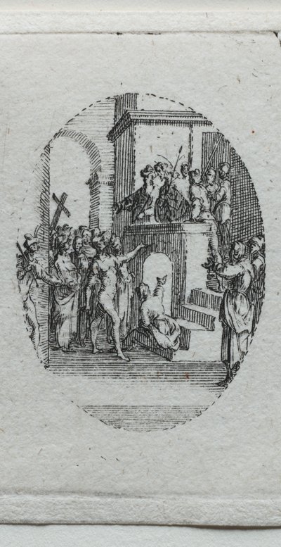 Lidenskabens mysterier: Kristus præsenteret for folket af Jacques Callot