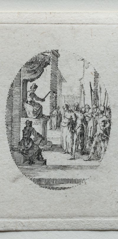 Lidenskabens mysterier: Kristus før Pilatus af Jacques Callot