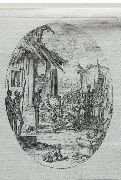 Lidenskabens mysterier: Kongernes tilbedelse. af Jacques Callot
