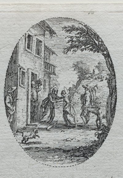 Passionens mysterier: visitationen. af Jacques Callot