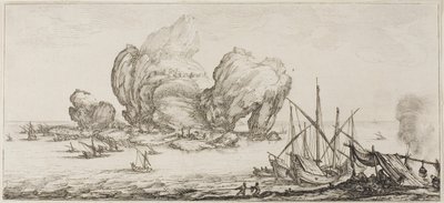 Søslaget, fra forskellige scener designet i Firenze af Jacques Callot