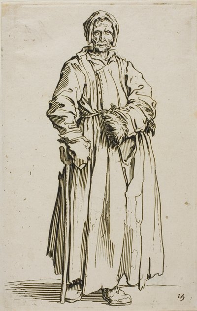 The One-Eyed Woman, tallerken femten fra The Beggars af Jacques Callot