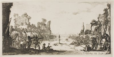 Pilenes prøvelse (Sankt Sebastian) af Jacques Callot