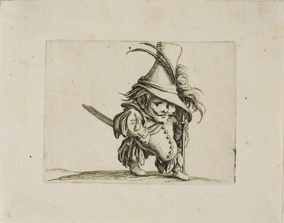 The Potbellied Man with a High Hat, fra Varie Figure Gobbi af Jacques Callot
